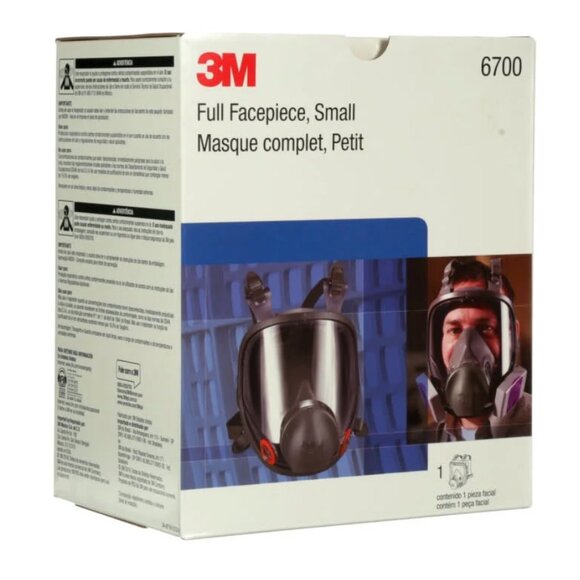3M Full Face Respirator 6700 Small+ Multi Gas Organic Vapor P100 Cartridge 60923 - Picture 10 of 16
